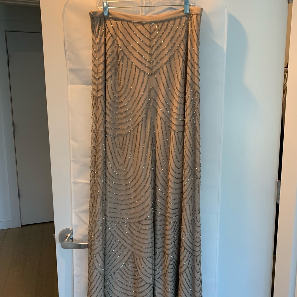 Adrianna Papell Taupe Pink skirt BHLDN